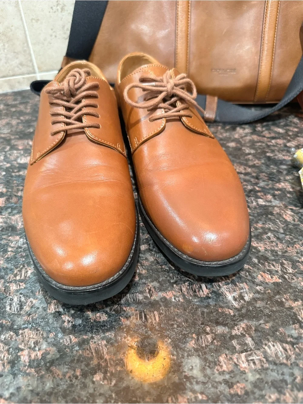 Coach Men's Brown Leather Oxfords